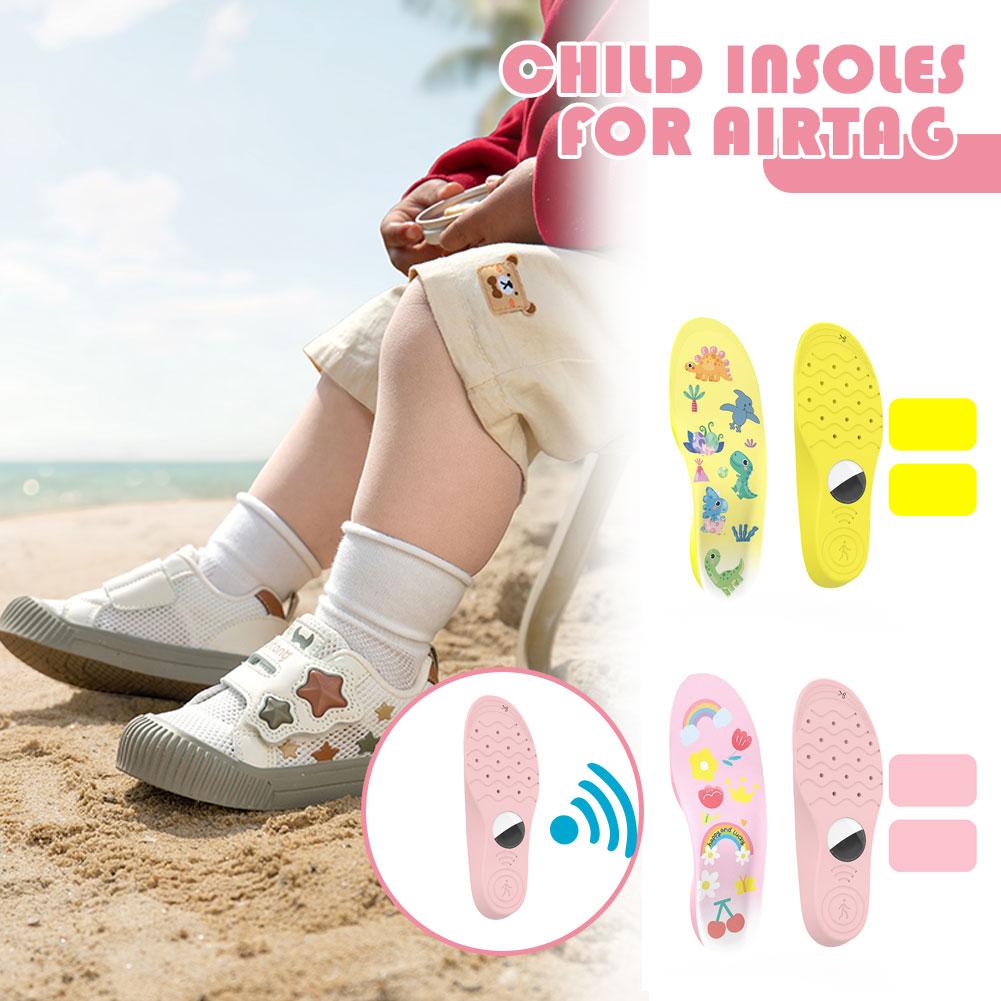 Insoles For Airtag Hidden Holder, GPS Device Adults Case Positioning Insole Cartoon Los Z4M3