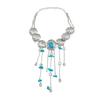 Boho Tassel Pendant Necklace Women Zinc Alloy Geometric Statement Chain Daily Wear Fashion Locket Collarbone Jewelry