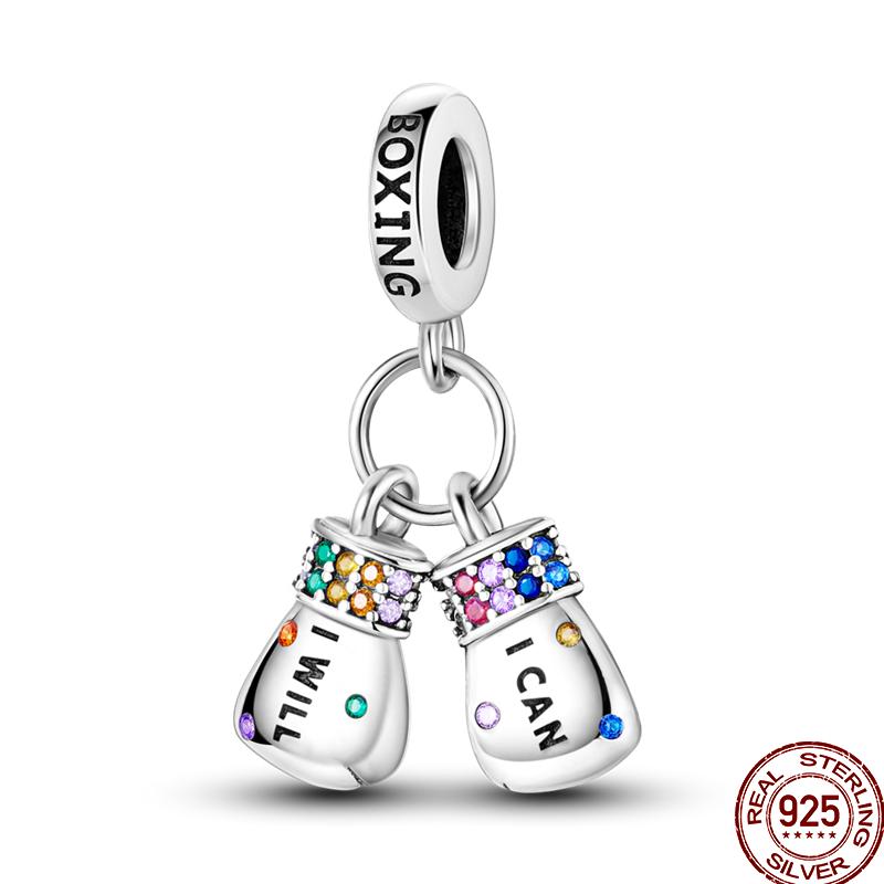 American Sports Series Copper Badminton Baseball Football Pendant Beads Suitable For 3Mm Original Bracelet Diy