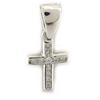 Les Trésors De Lily [K6685] — Серебряный кулон «Крест» белого цвета