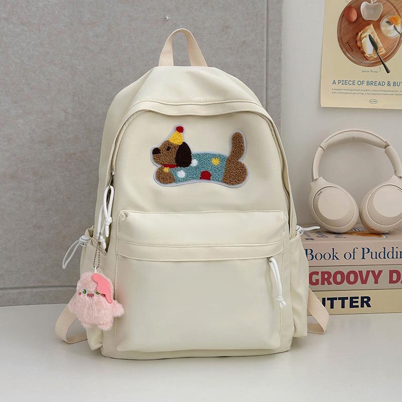 High Appearance Level Girl Schoolbag Cute Cartoon Dog School Backpack for Junior High School Students