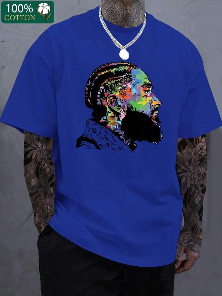 Portrait Print, BoutiqueThickened Unisex T-Shirt, Unisex's Fashion Casual T-Shirt