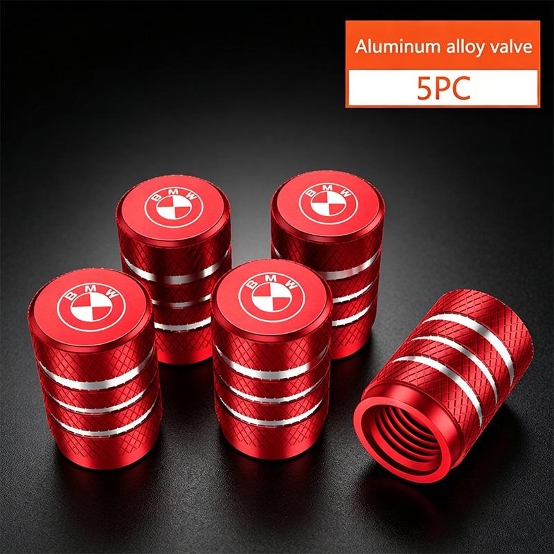 5Pcs Aluminum Car Wheel Tire Valve Caps Tyre Rim Stem Covers Airdust Waterproof For BMW M Performance X1 X3 X5 F39 F48 E46 E90 LK5