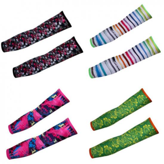 1 Pair Cooling UV Sun Protection Arm Sleeves Cover Outdoor Sports for Men Women