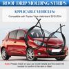 Для Toyota Yaris Хэтчбек 2006-2014 Автомобильная резиновая уплотнительная накладка на водосток боковой части крыши Черная 2 шт.