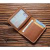 Кожаные чехлы для карт в стиле ретро Crazy Horse, мужской первый слой из воловьей кожи, держатель для кредитных карт, кошелек ручной работы, короткий ультратонкий тонкий чехол для удостоверения личности водителя