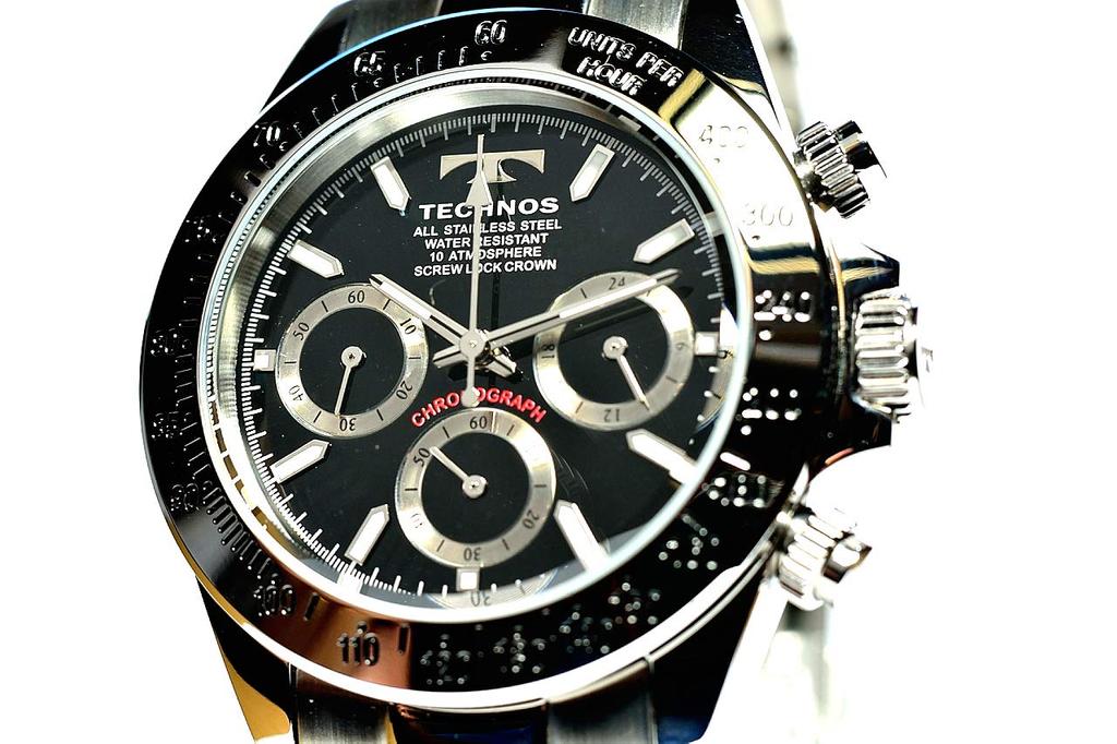 TECHNOS Часы-хронограф TSM401SB, водостойкие до 10 АТМ,