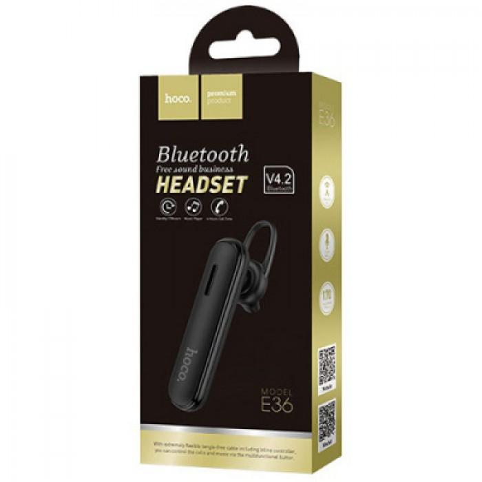 Беспроводная Bluetooth-гарнитура Hoco E36 Free Sound Business Bluetooth Headset Mono Чёрный