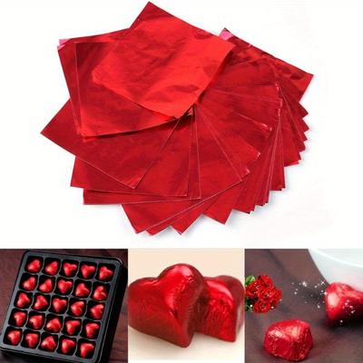 100 шт./упаковка, 15 * 15 см/6 * 6 дюймов, алюминиевая фольга для упаковки конфет, алюминиевая фольга для упаковки шоколадных конфет, используется для домашних конфет