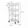 Portable Rolling Cart Storage Transparent Shelfs Multilayer Wheel Storage Rack Trolley Mobile Shelf Widening and Raising Storage