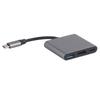 HC 04 Multifunction 3 In 1 Hub Type C To HDMI Output HD Converter Adapter Dock Station(gray )