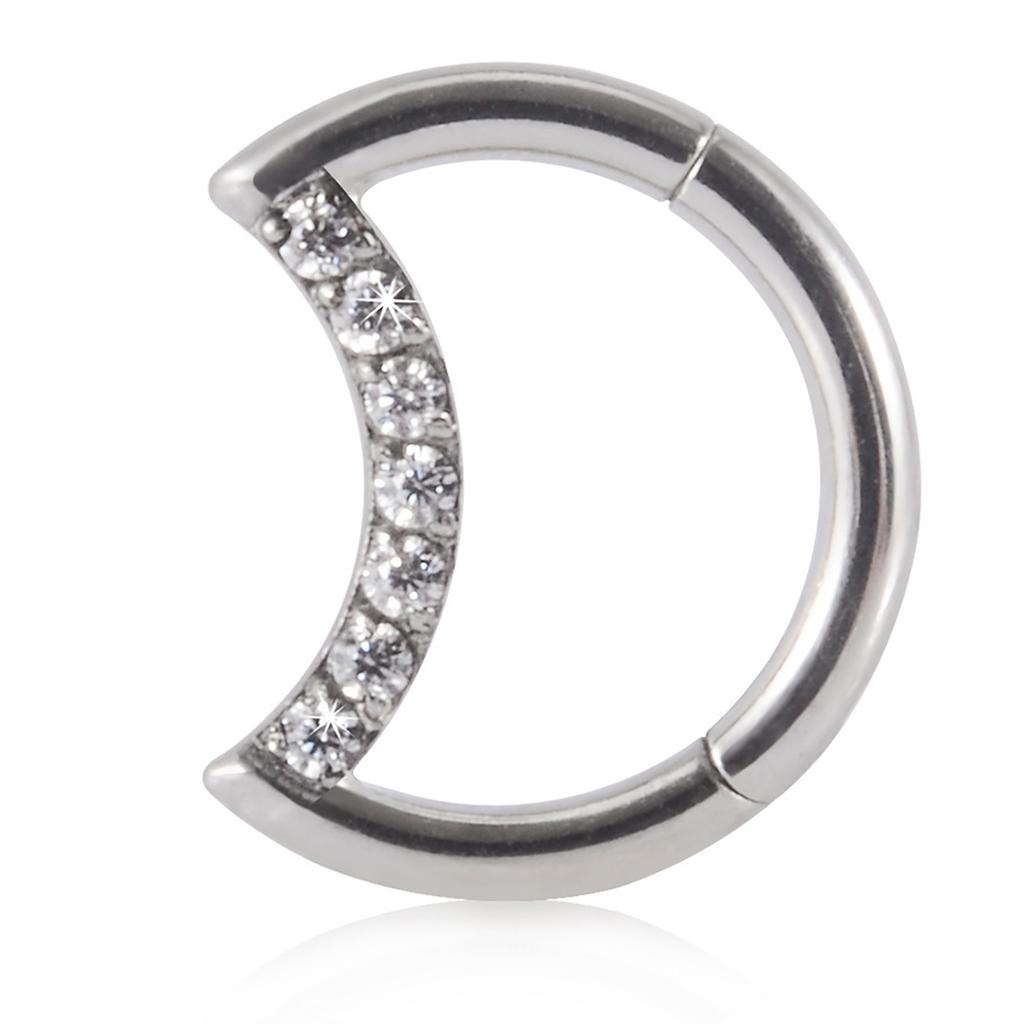 Элегантные кольца для носа в форме луны для хряща, изящные кольца для носа в виде луны, серьги-луны для пирсинга Дэйт, Рук, сверкающие серьги для ушей