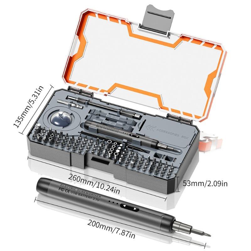 USB 120-in-1 Mini Electric Precision Screwdriver Computer Phone Tablet Host Repair Silent DIY Screwdriver Set