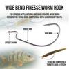 Wide Belly Weedless Hooks for Texas Rig Soft Bait Fishing Lure
