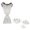Frankincense Resin Incense Burner Portable Exquisite Alloy Indoor Aroma Burner for Home Silver