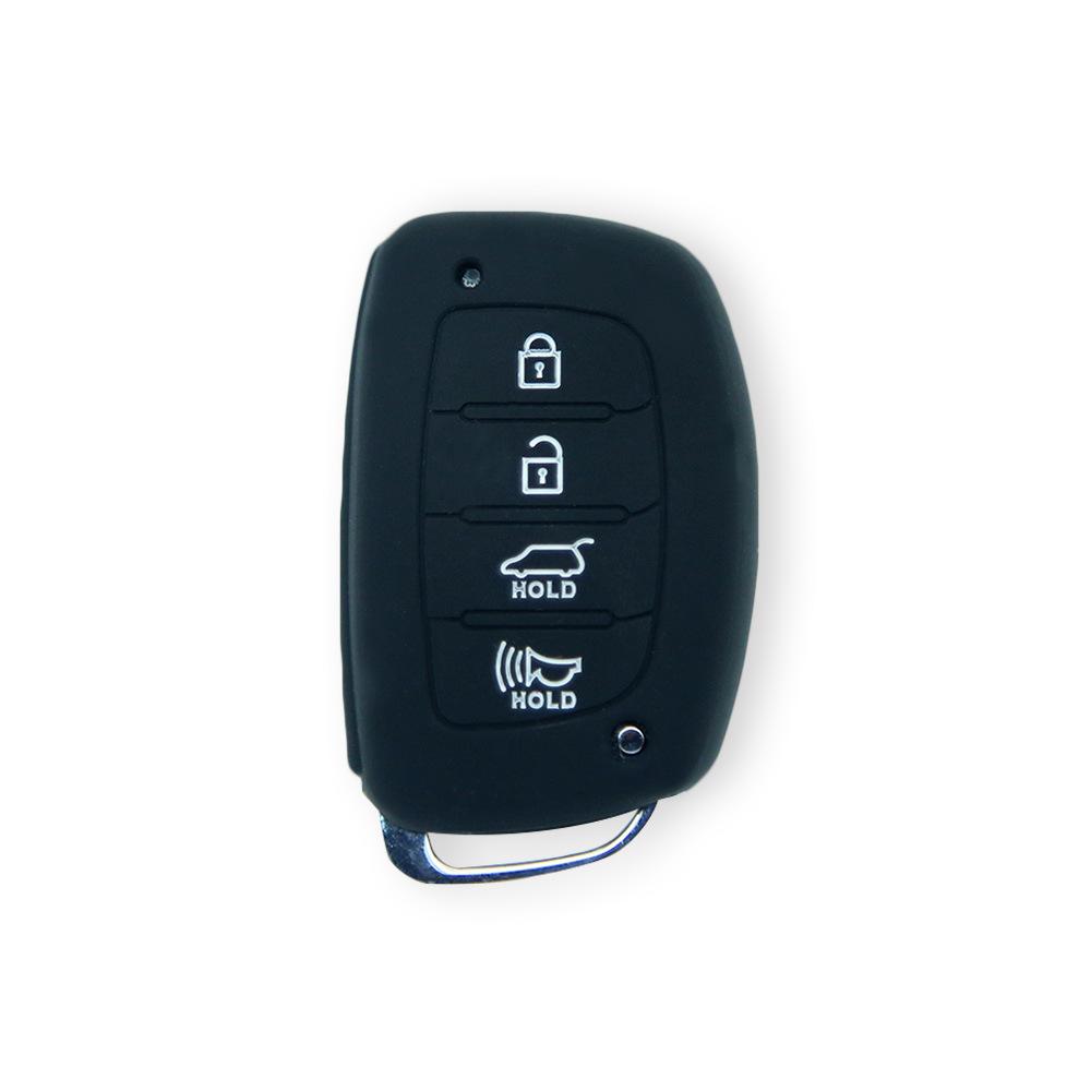 Подходит для Hyundai Yuedong Smart 4-кнопочный Силиконовый Чехол для Ключа Ix35 Мягкая Резиновая Крышка для Ключа Защитная Крышка для Автомобильного Пульта Дистанционного Управления