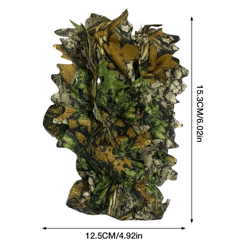 3D Camouflage Leaf Hunting Gloves Sneaky Comfortable Non-slip Durable 3D Gloves For Hunting Shooting Photography Leaf Gloves