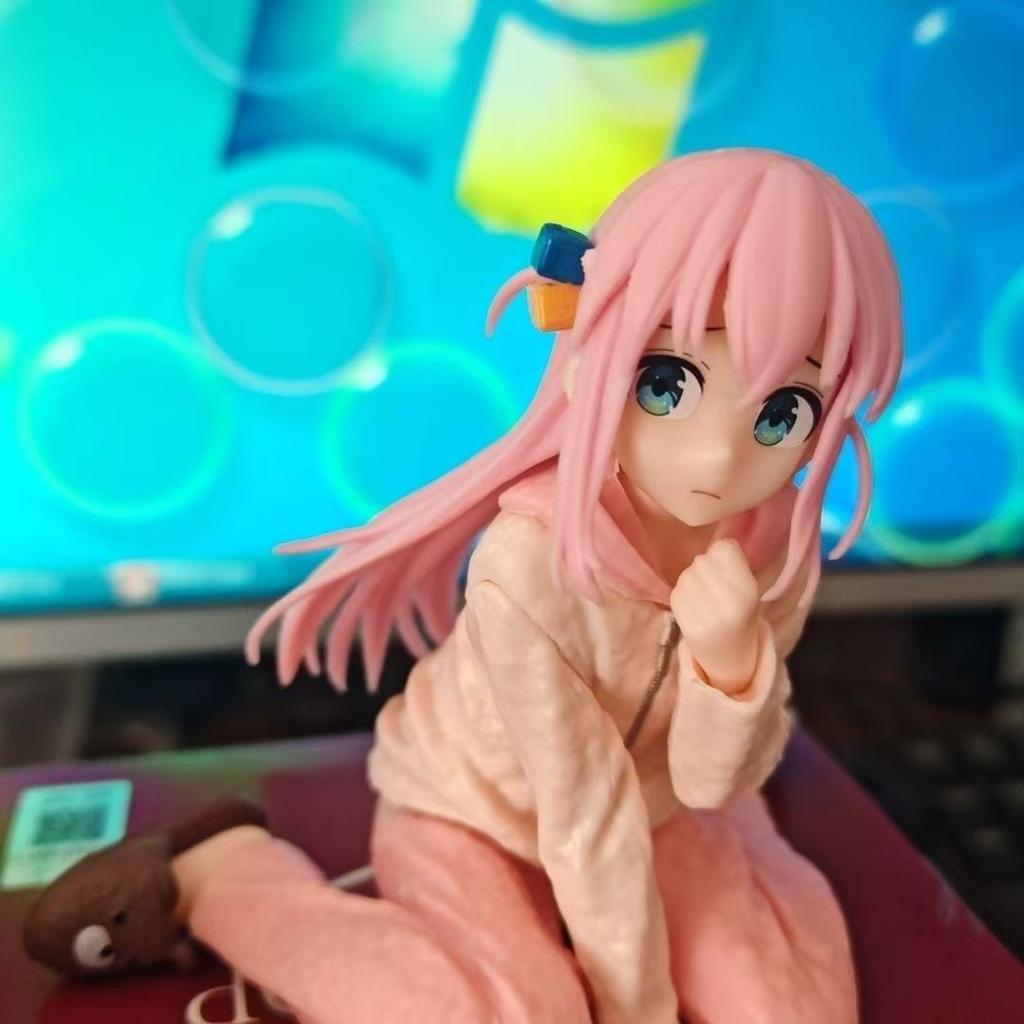 10CM Anime Bocchi La Roca! Versión animada muñeca Coreful Gotoh Hitori Loungewear modelo juguete para regalo figura de acción mu
