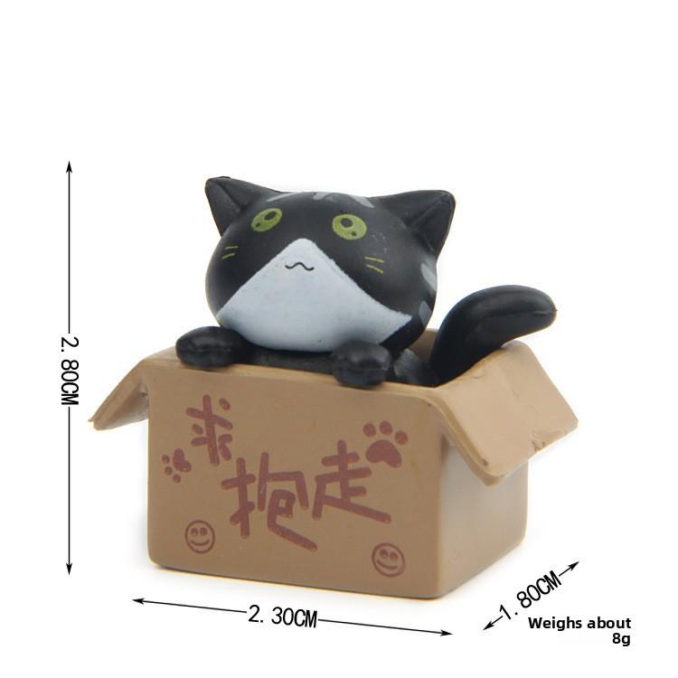 Бумажная коробка Chis Sweet Home Мультяшная ПВХ Фигурка кошки Садовое украшение Для любителей растений