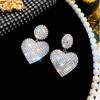 Pendant Love Heart Gift For Women Crystal Jewelry Dangle Earring Stud Earrings Drop Earrings