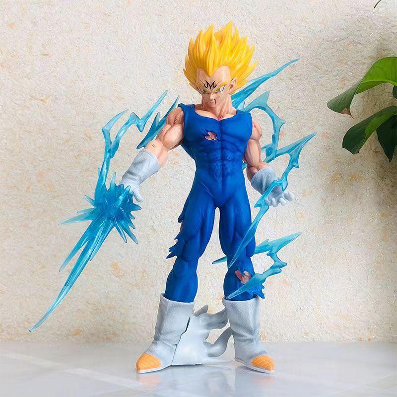 28CM Anime Dragon Ball Vegeta Weapon Special Effects Parts Damaged Version Model Son Goku Toy Gift Collection Action Figure