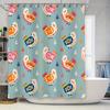 Colorful Feather Chicken Shower Curtain Floral Printed Bathroom Decor Modern Fun Kitchen Linen Set Available In Multiple Sizes