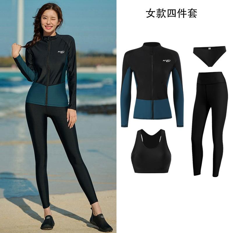 High Elastic Nylon Snorkeling Suit Men Women Quick Dry UV Protection Long Sleeve Rash Guard Set
