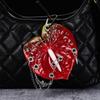 Leaves Phalaenopsis Orchid Keychain Puncture Rivet Bag Pendant  Women Girls