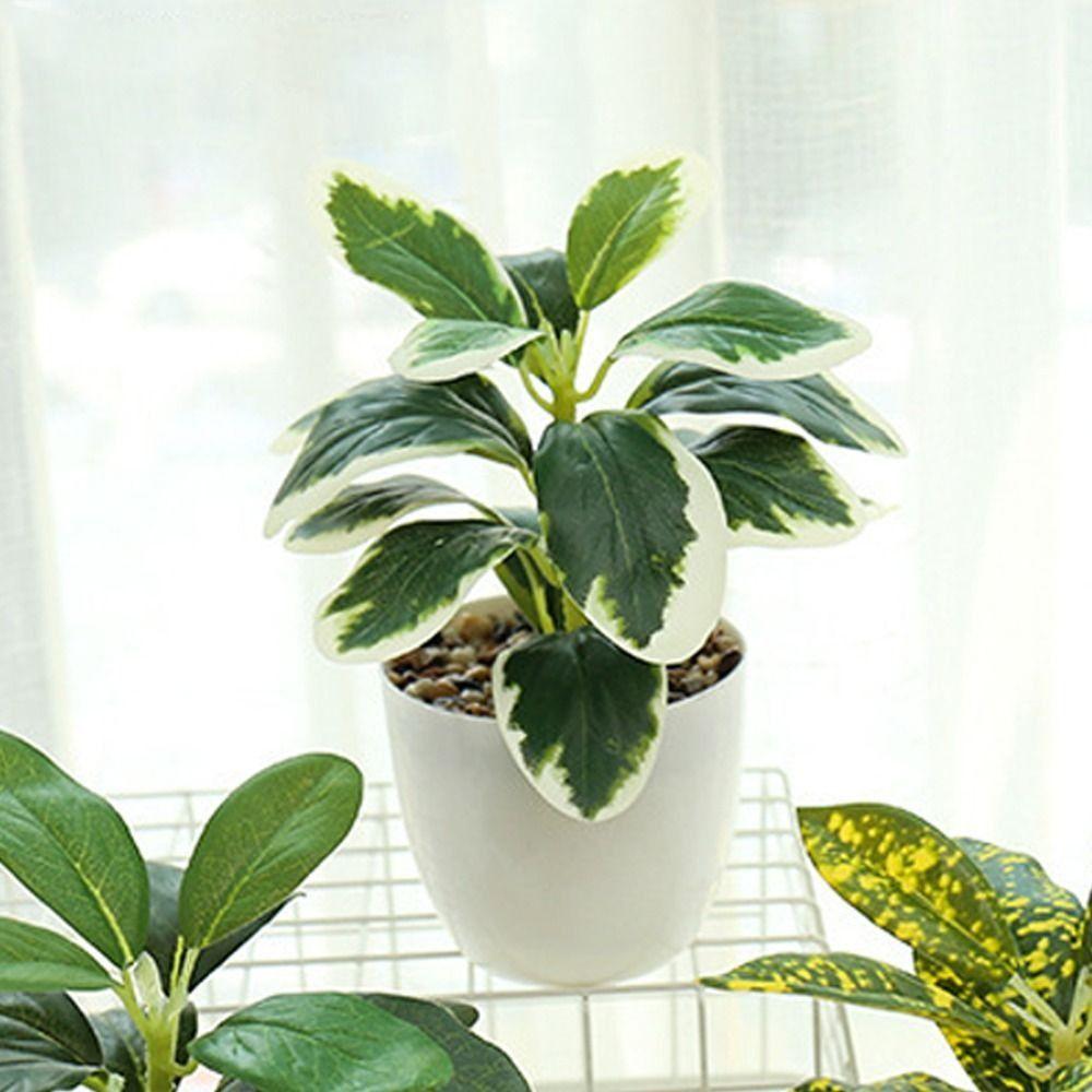 Plastic Artificial Plants Bonsai Lifelike Green Pot Plants Decoration Outdoor Indoor Decoration