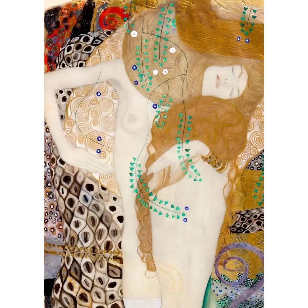Classic Abstract Figure Artworks of Gustav Klimt, Including "The Kiss" and "The Tree of Life" Home Decor Gifts.