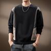 High-End Men's Retro Color Block Patchwork Heavyweight Hoodie, Autumn Arrival