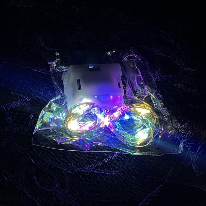 Kids LED Light-Up Flower Tulle Dress Girls Princess Party Gown With Flashing Colorful String Lights