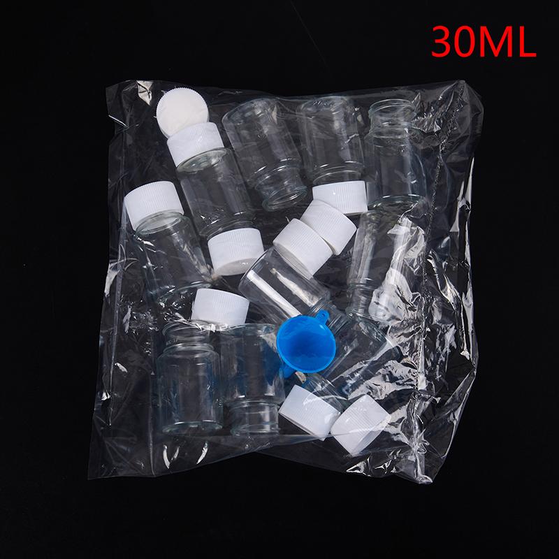 10PCS Plastic PET Clear Empty Seal Bottles Solid Powder Medicine Pill Vial Container Reagent Packing Bottle Refillable Bottles