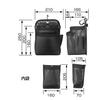 Tajima Safe System Detachable Waist Pouch with Twin Genuine Medium Durable and Genuine Cowhide Leather Easy to Attach and Can be Attached to a Belt