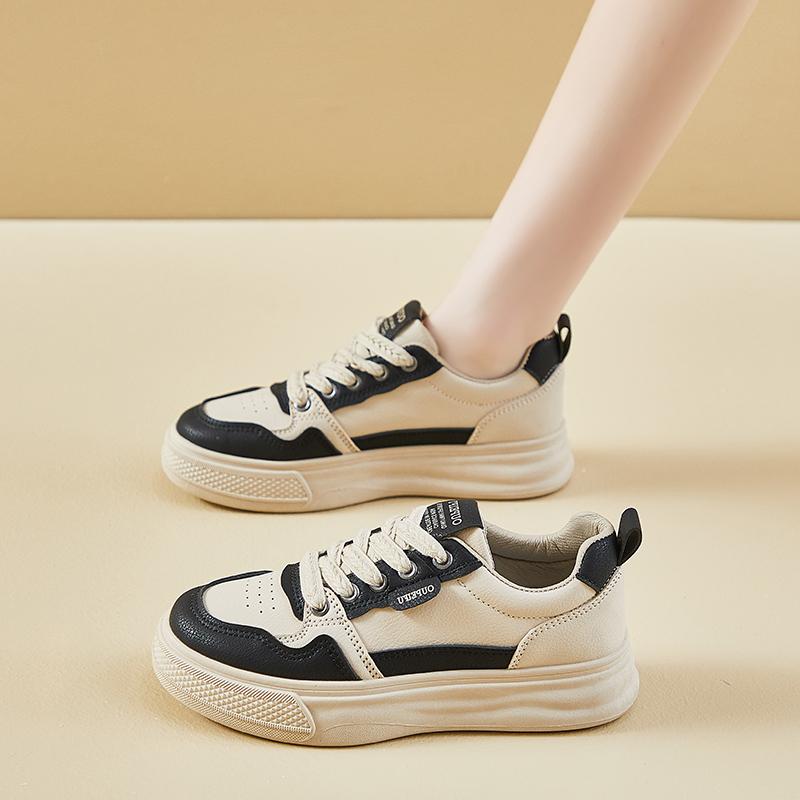 Fashion 2024 Autumn Fashion New Women's Comfortable Solid Color Lace-up Low-top Simple Sports Shoes