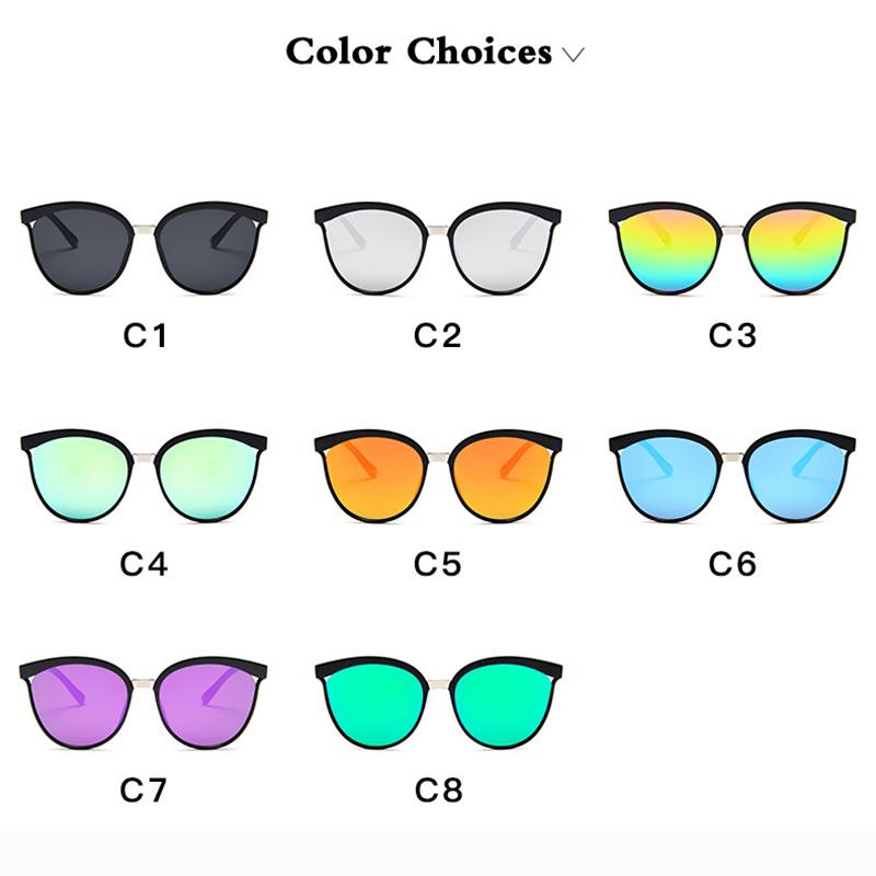 Солнцезащитные очки UV400 кошачий глаз в пластиковой оправе унисекс цвет линз в ассортименте