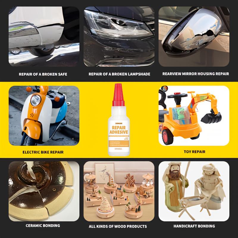 Car Bumper Glue - Special Adhesive for Plastic, Strong Adhesive for Hard Plastic, Universal Welding, Repair of Plastic Parts, Rearview