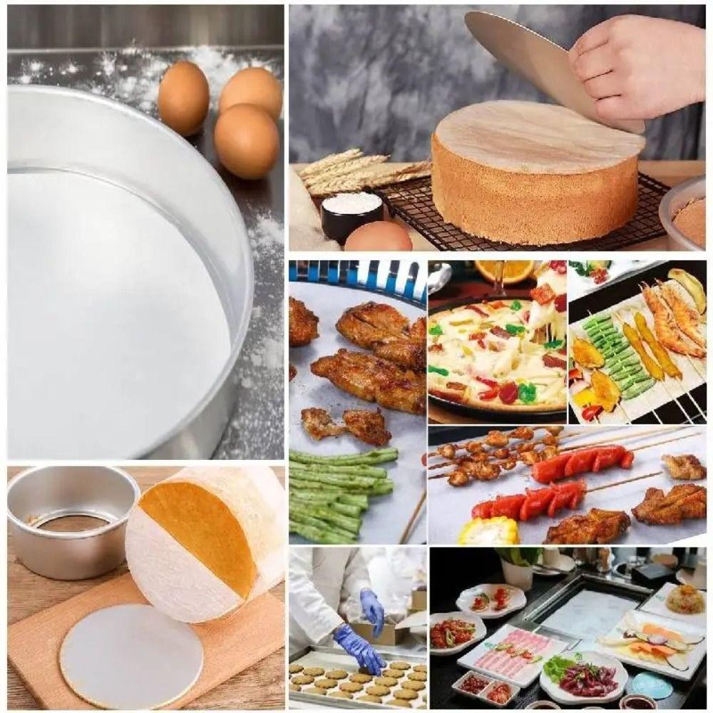 100 шт. термостойкая круглая пергаментная бумага для выпечки печенья бумажный вкладыш антипригарный коврик для пароварки