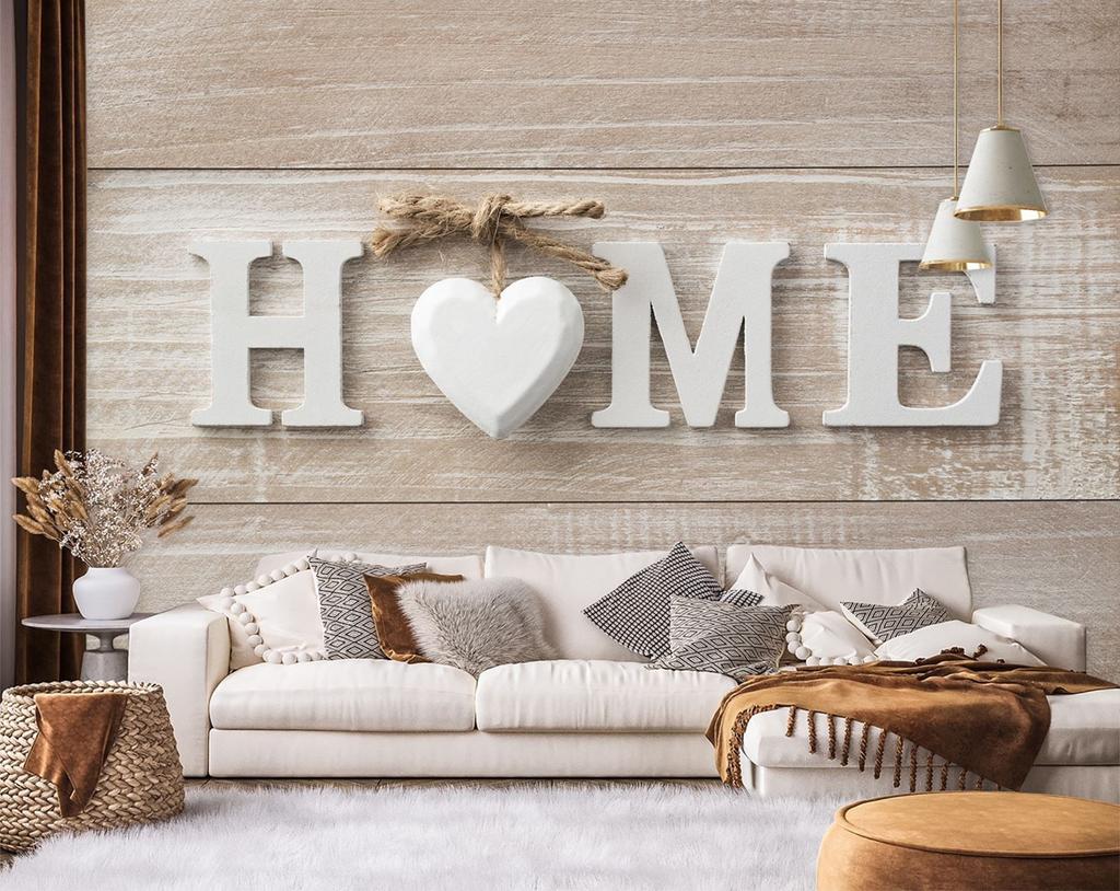 Wallpaper with Inscription Home