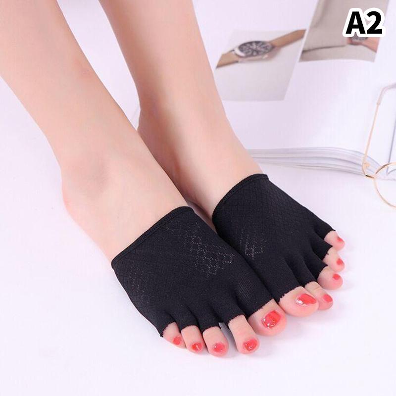 Летние носки Half Palm Five Fingers Socks с невидимым тонким каблуком спереди с открытым носком женские неглубокие сандалии носки с раздвоенным носком