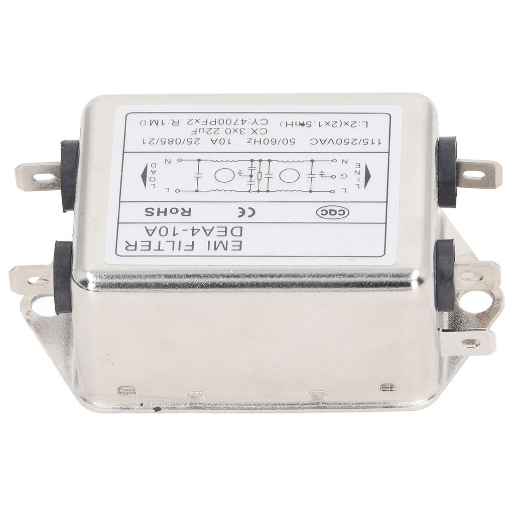 Фильтр электромагнитных помех, подавитель шума, однофазный очиститель звука переменного тока AC115V250V 5060Hz 10A, тип микросхемы