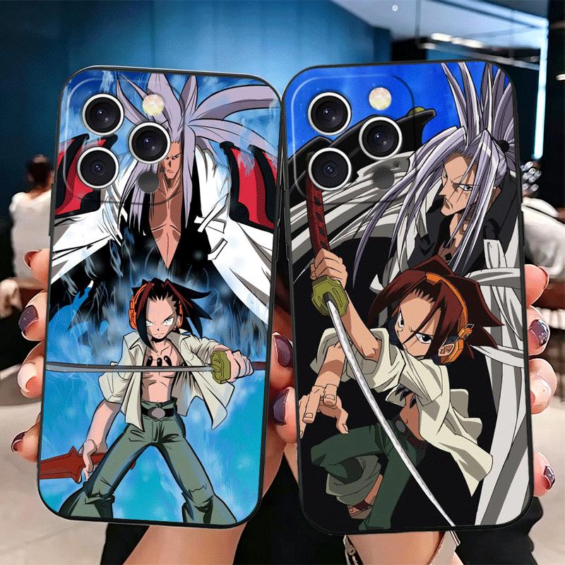 Anime Shaman King Soft Phone Case for iPhone 16 16E 17 Air 15 Pro Max 14 Plus 13 Mini 11 12 7 Black Cover Back Shell