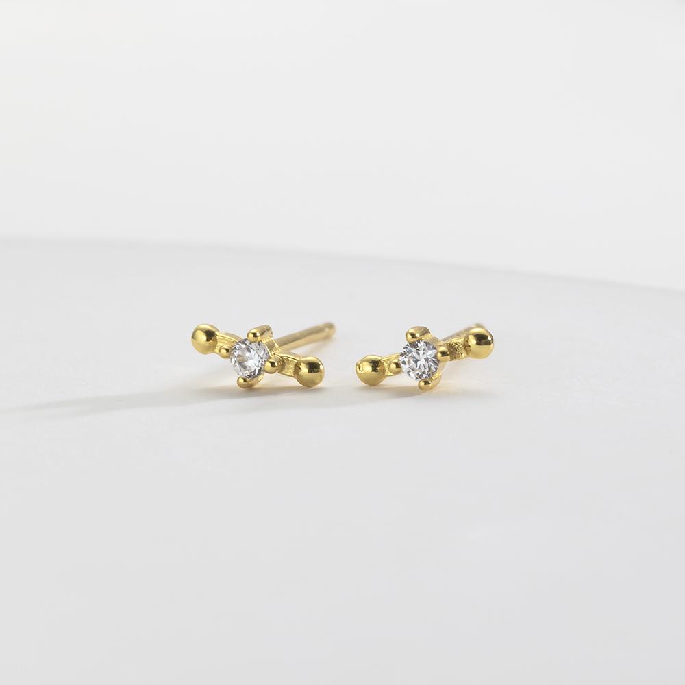 ANDYWEN Серьги-гвоздики из стерлингового серебра 925 пробы с фианитом, зажимы для пирсинга, женские роскошные ювелирные изделия, подарок