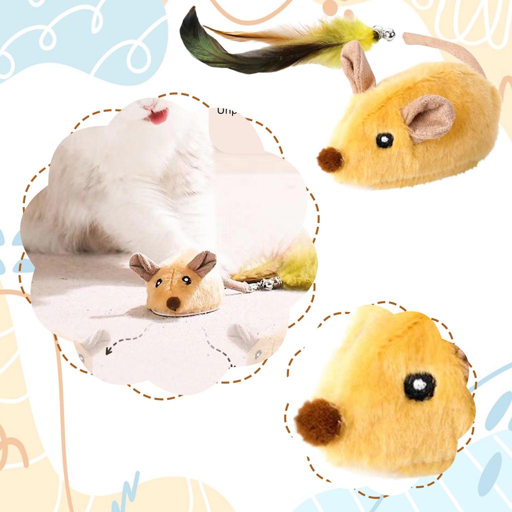 Cat Simulation Toy To Boredom. Sound. Plush. Intelligent. Electric. Small Mouse. Automatic. Cat