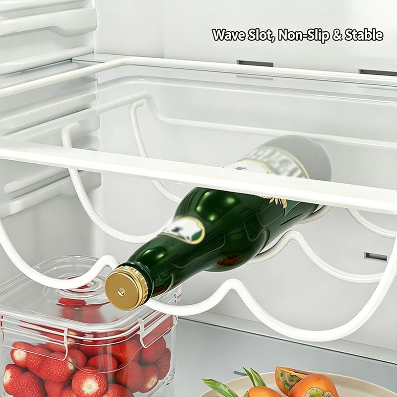 Refrigerator Hanging Beer Bottle Organizer Rack Space Saving Durable Fridge Storage Holder for Kitchen Dorm Bar Use