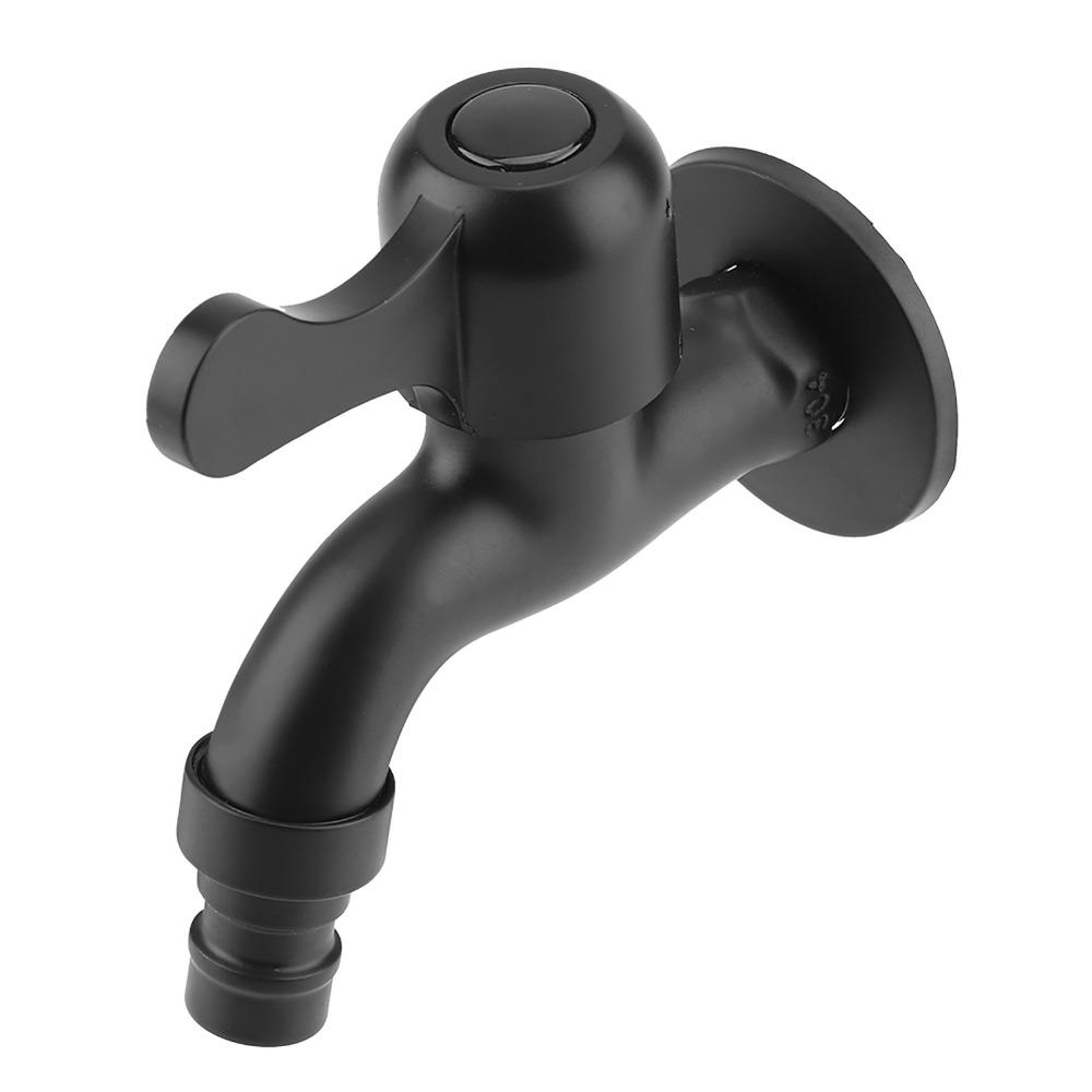 Wall Mount Water Faucet Black Faucet Easy Install Water Tap Washing Machine