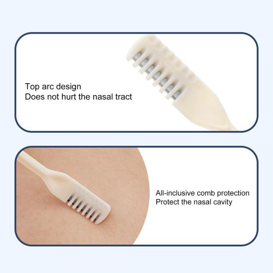 Nasal Hair Cutter 360 Degree Rotating Washable Double Head with Cleaning Brush Nose Hair Cleaning Removal Implement Home Supply