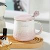 Милый узор кролика кружка с цветущей вишней домашняя офисная керамическая кофейная чашка чашка для завтрака молочная кружка кофейные чашки