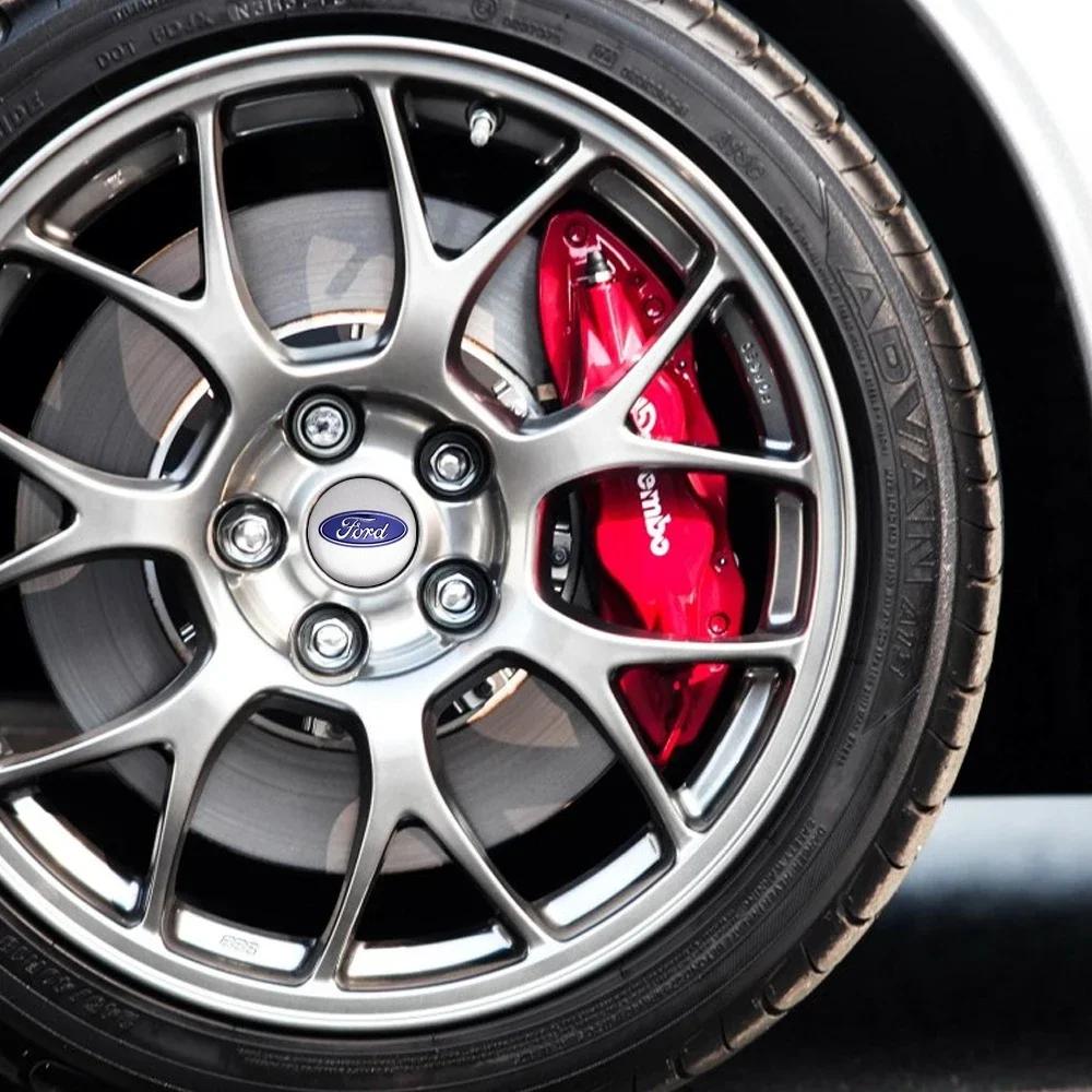 Car Sticker Hot For Ford 4pcs 56/60MM  Wheel Center Caps Hub Car Rims Dust-proof Cover Hubcaps for Ford Focus 2 3 4 MK2 MK3 MK5