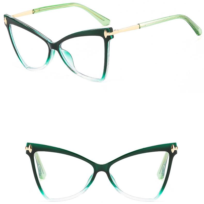 Женская оправа для очков «Бабочка», треугольная, модная, с индивидуальностью, в стиле ретро, классическая, из TR90, большая оправа, простые очки EMA